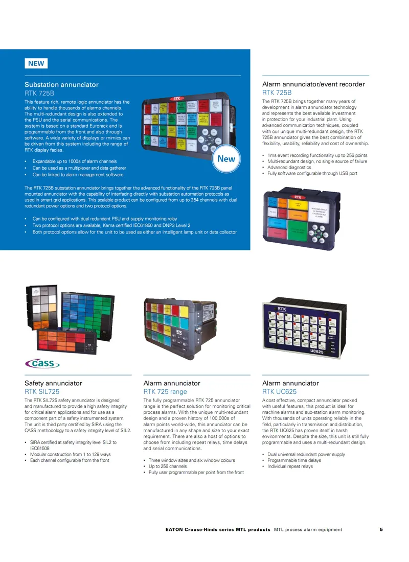 Tài liệu thiết bị cảnh báo sự cố Eaton MTL RTK