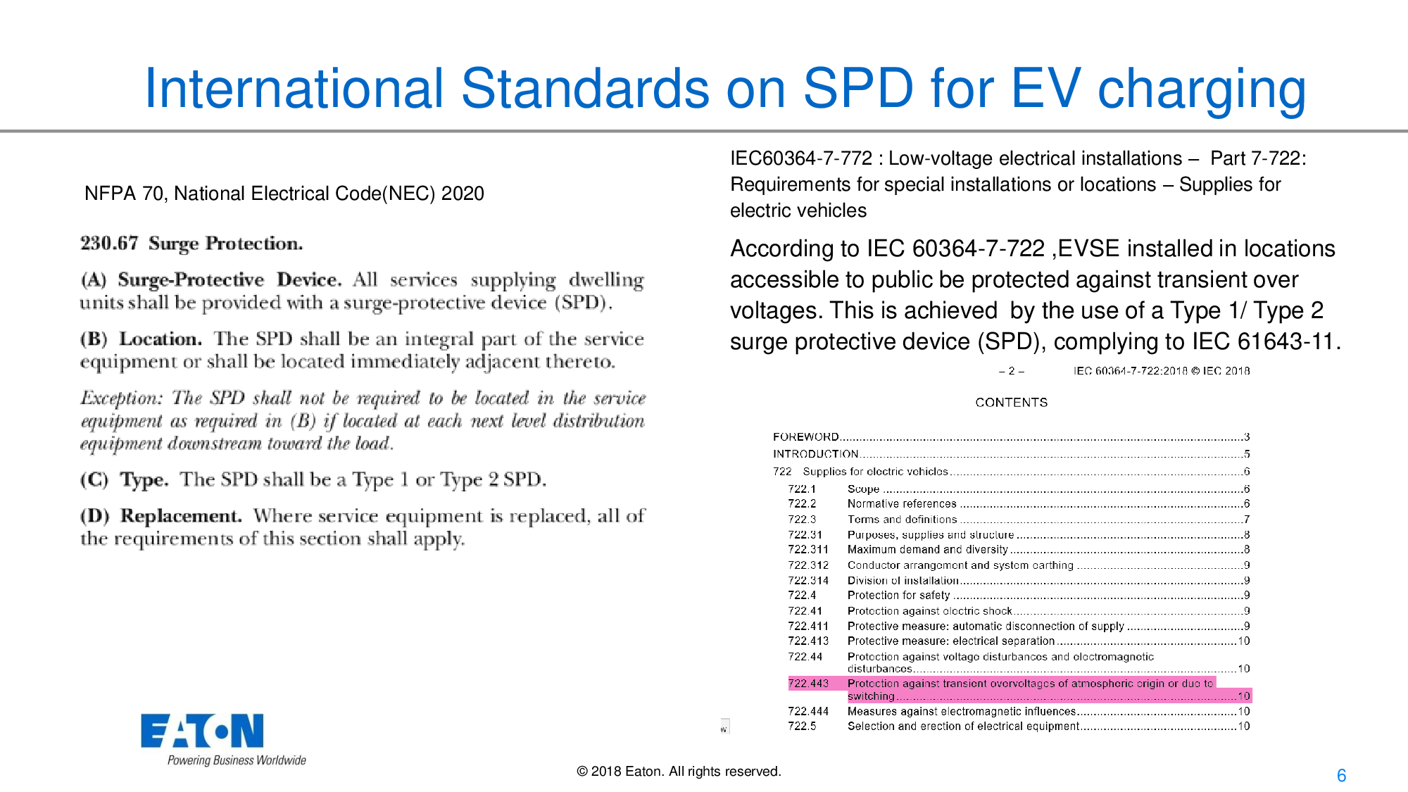 SPD for EV charging station